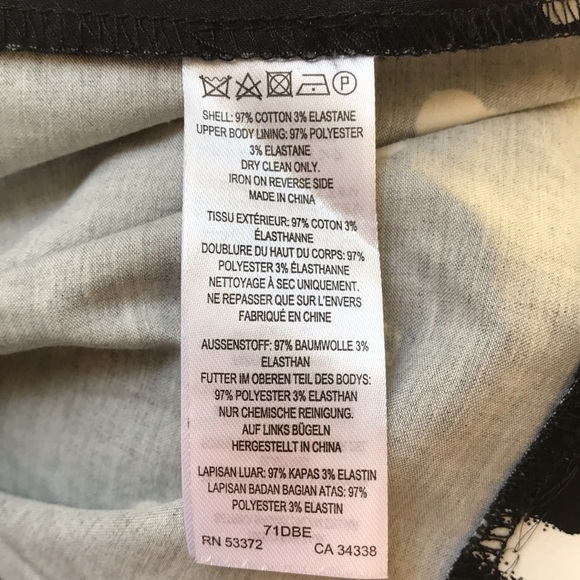 French Connection FCUK Black & White Sleeveless Sheath Dress Back Zip size 4 XS - Picture 5 of 9